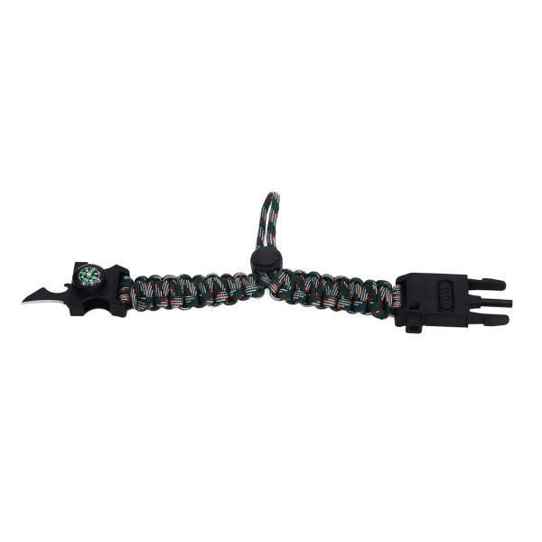 Paracord Armbånd Justerbart Emergency Survival Armbånd Gear 5 i 1 Multifunktionel til Wilderness Adventure Army Green Camouflage
