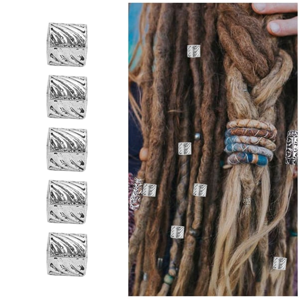 50 st Skäggpärlor Legering Unika mönster Hårflätning Dreadlocks Pärlor DIY Armband Halsband Tillbehör