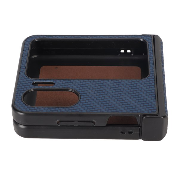 Phone case för OPPO Find N2 Flip Carbon Fiber Texture Fold Mobiltelefon Case Blå