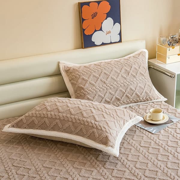 2-pack supermjuka kuddfodral rektangulära örngott för säng soffa bänk, 48*74cm, Khaki
