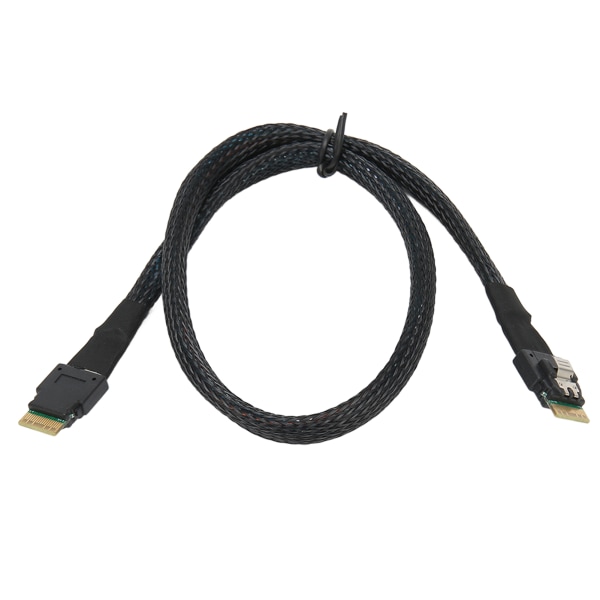 Slankt SAS-kabel Op til 12GBPS fortinnet kobber Fleksibelt Stabilt Sikkert Micro SATA-kabel til stationær chassis HDD 0,5 Meter / 1,6ft
