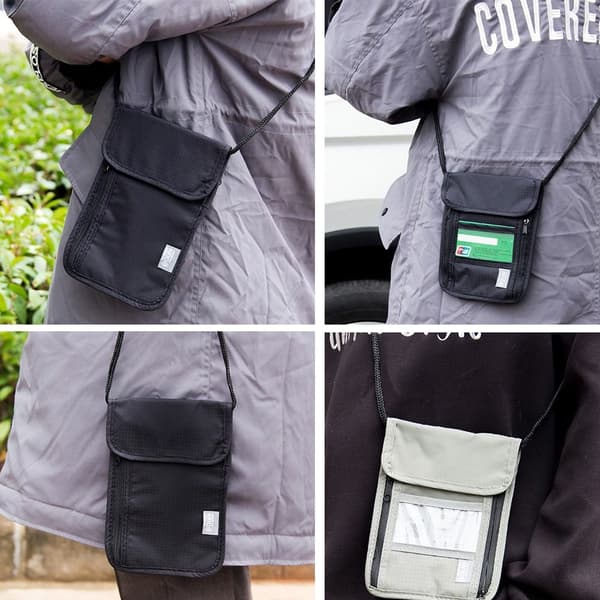 RFID Pass ID-veske Dokumentpose BLACK2 BLACK2