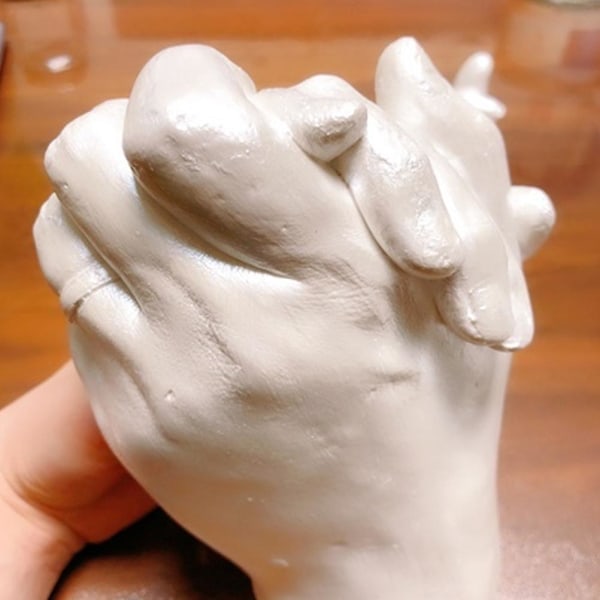 Hands Casting Kit 3D DIY fotstøpesett Hands Keepsake Memory Kit Støpepulver for voksne Par Baby