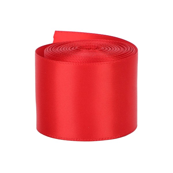Kaksipuolinen satiininauha, hääjuhla 1,5 tuuman punainen polyesterinauha lahjapaketointiin hiuspunoksiin