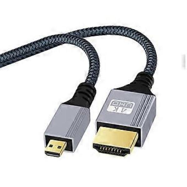 5m Extra Lång HDMI till Micro HDMI Kabel 4K 120Hz Guldpläterad HDMI Adapter Anslutningskabel