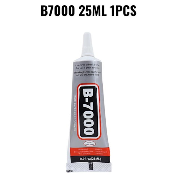 110ML 50ML 25ML 15ML 3ML B7000 Klar Kontakt Telefon Reparationslim Universal Glas Plast DIY Lim B-7000 Med Præcisionsapplikator Matches the image B7000 15ML 10PCs