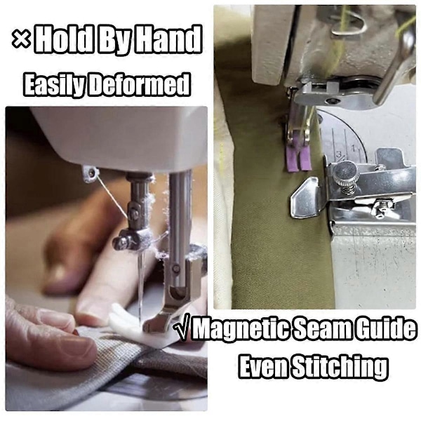 Magnetisk Sömnadsguide för Symaskin, Sömnadslinjal, Sömnadsguide Linjal, Magnetisk Sömnadsguide 1 st.pa