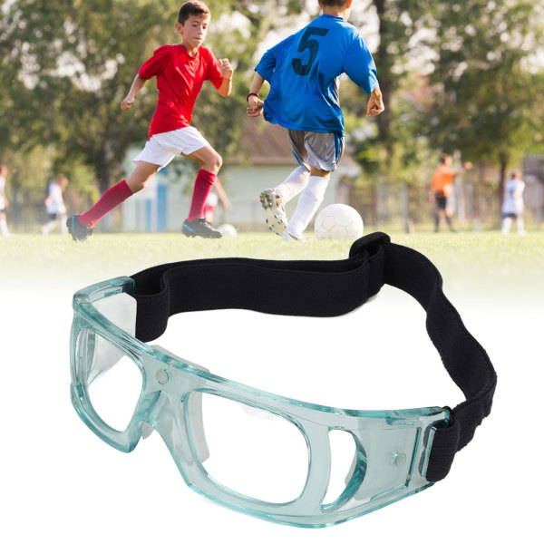 Sportglasögon Gratis Reglerbar Design Bågform Båg Slagtålig PC-material Skyddande basketglasögon för barn Blå