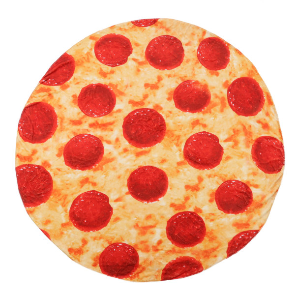 Pizzafilt för vuxna och barn Mjuk flanell-slängfilt Bekvämt levande rolig matsläng för hem