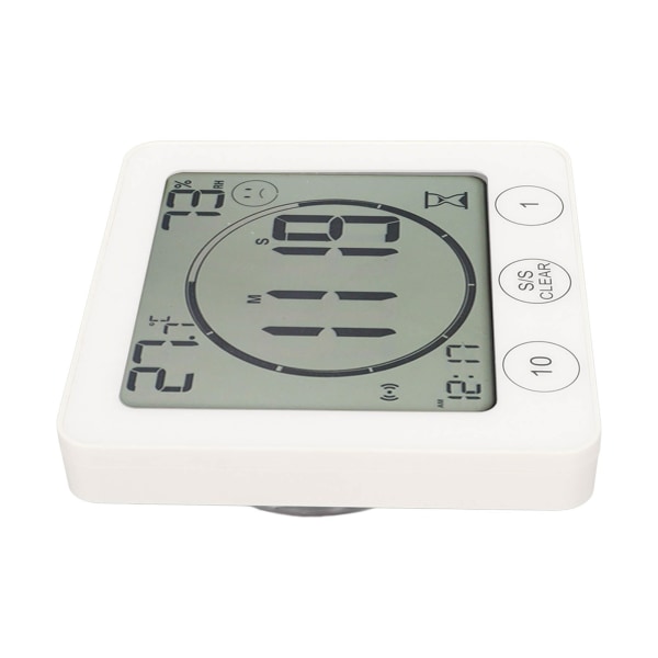Digital termometer Hygrometer Exakt Känslig bakgrundsbelysning LCD-skärm Temp Fuktighetsmätare för inomhusvit
