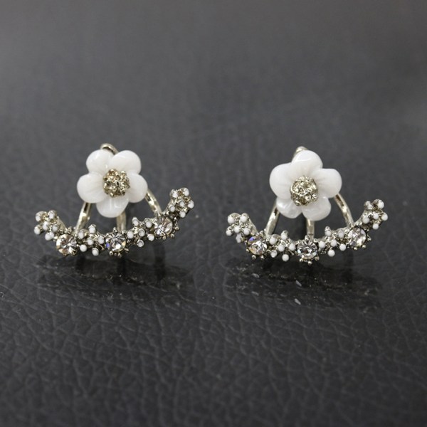 Fashionabla snygga örhängen i form av blommor Örhängen Drop Drop Smycken Accessoardekor (silver)