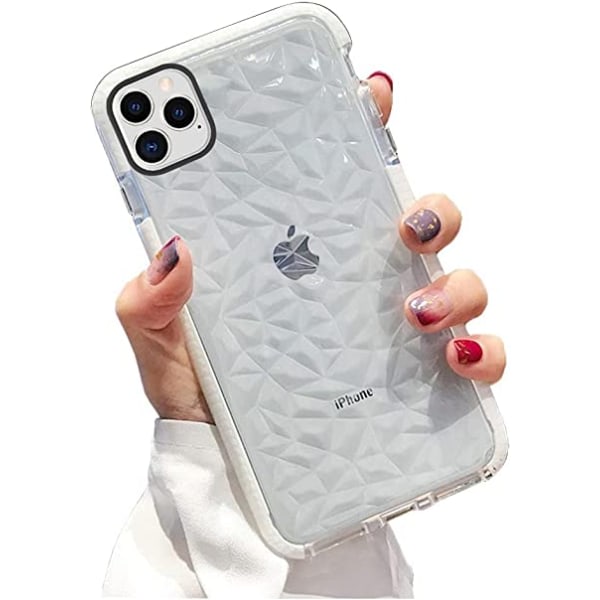 Yhteensopiva iPhone 11 Pro Max case, Crystal Clear Slim Diamo