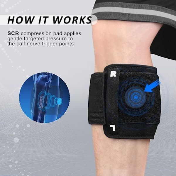 Sciatica Smertelindringsanordning Støtte - Sciatic Ease Nerve Smertelindringsstøtte til Mænd Kvinder, Knæstøtte med Trykplade Målrettet Kompression for