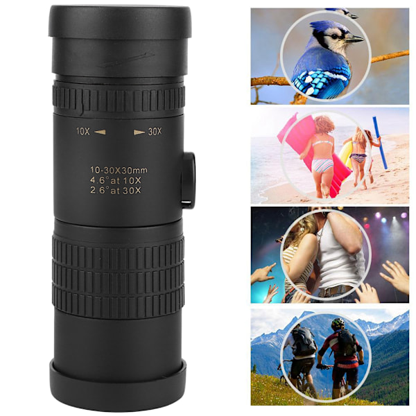 10-30x30 Utomhus Vattentät Handhållen Mini HD Monokulär Center Focus Teleskop Lågt Ljus Nivå