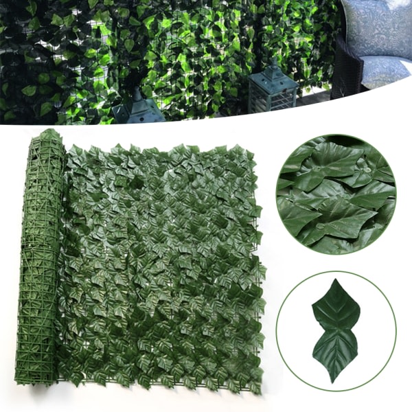 0,5M*3M Konstgjord Murgröna Blad Häck Fake Ivy Leaves Vines Konstgjorda Växter Trädgård Balkong Staket Dekoration