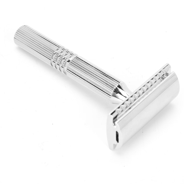 Professionel mænds legeret sikkerhedsbarberkniv Bærbar barbermaskine til hjemmerejser uden klinge (sølv)