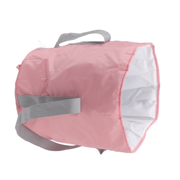 Sammenleggbar fotbalje Polyester dobbeltlags sammenleggbar campingbøtte med oppbevaringspose for utendørs rosa