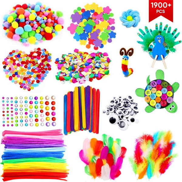 Mega Pysselkit - Piprensare, rörliga ögon, bollar.Pa