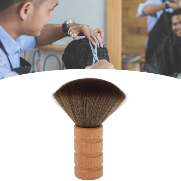 Barberbørste for menn med trehåndtak Fjerning av knust hår i nylon Fleksibel barbering skummende børste