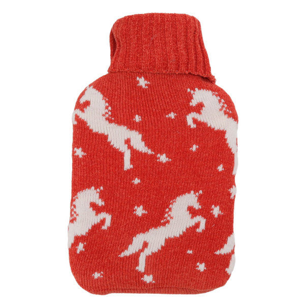 2000 ml varmtvandsflaske varmtvandstaske med blødt strikket betræk til nakke skuldervarm til vinterhest