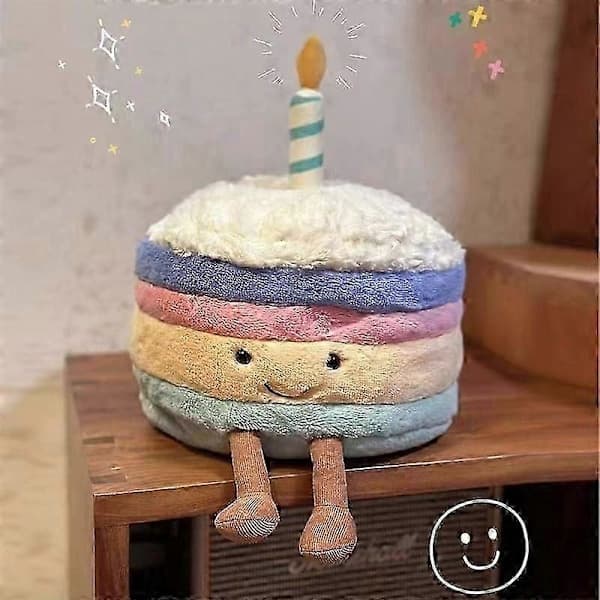 Rainbow Cake 26CM Wedding Gift Plush Doll Super Soft Pillow Cute Good Guy Birthday Gift