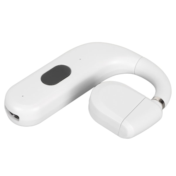 Bluetooth-hodesett BT 5.3 støyreduksjon HD-samtaler Lang batterilevetid Enkeltøre-øretelefon for bedrifter Sportsspill Hvit