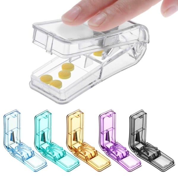 Mini Pill Splitter Multiple Pill Cutter TRANSPARENT gennemsigtig transparent