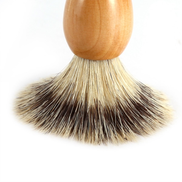 Män Våtrakborste Ansiktsrengöring Frisörsalong Kosmetiskt verktyg #2 Blanda konstgrävling och hårborst