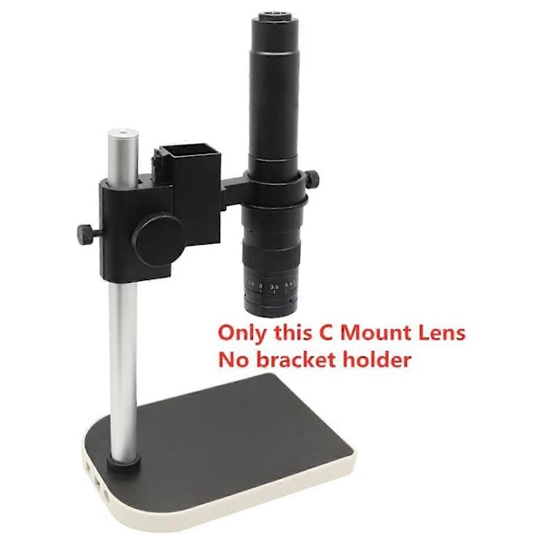 Lab Mikroskop Tillbehör Justerbar Förstoring C-Mount Objektiv för -Kompatibel VGA USB Mikroskop Kamera 180X.pa