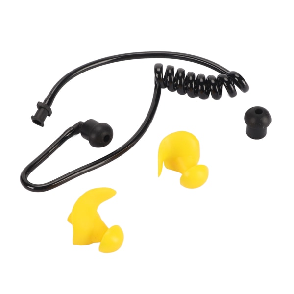 Ørestykke akustisk rør Ergonomisk erstatning akustisk spolerør med ørepropper for Motorola toveis radiohodetelefoner Gule ørepropper
