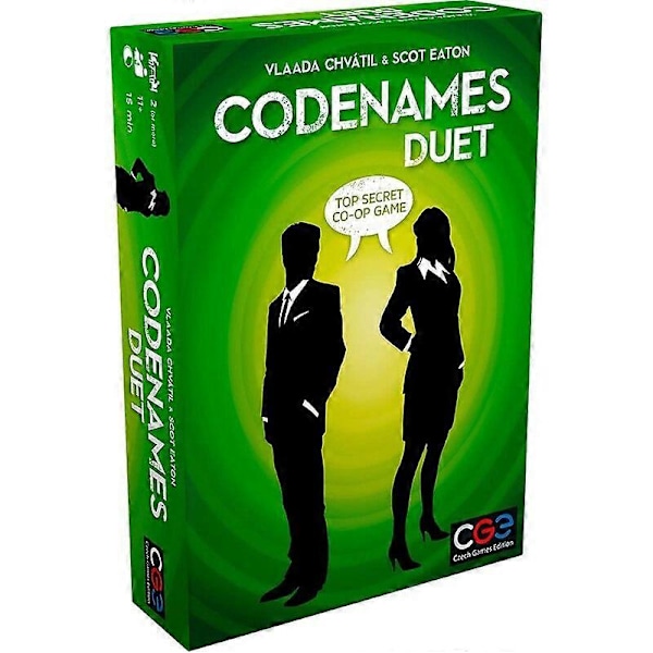 Czech Games Codenames Duet Det to-spillers ordspill for deduksjon Deep Undercover 2.0 Bilder Standard Brettspill Orange