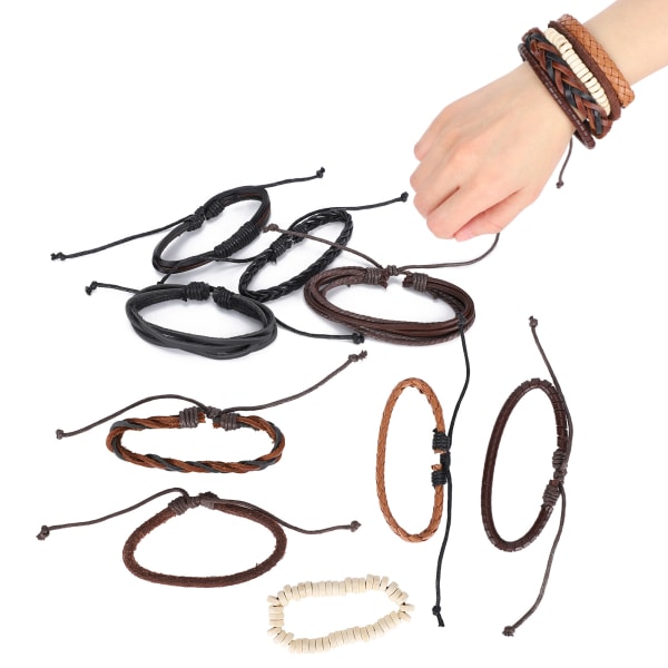 Retro flerlags DIY armbånd Unisex Fashionable vævede armbånd smykker tilbehør