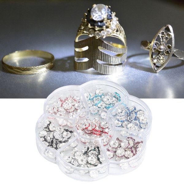 140 stk Vintage Rhinestones Spacer Beads Tilbehør DIY smykkefund Fremstilling af perler