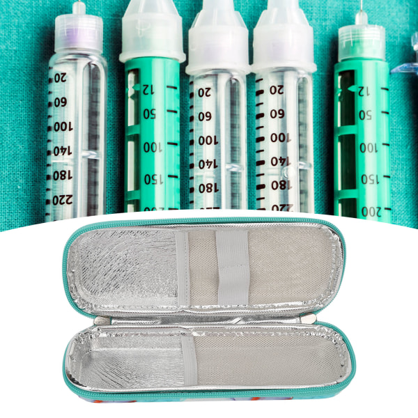 Rejser Insulin Cooler Case Diabetiker isoleret køletaske til insulinpen Diabetiker forsyninger Marmorgrøn