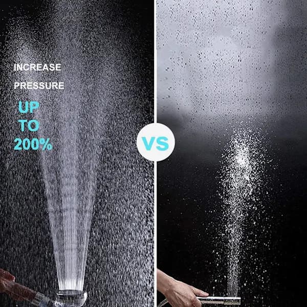 LED brusehoved med farveskiftende bruserspray i 7 farver