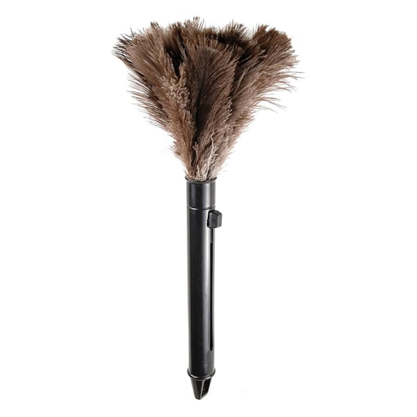 Feather Dusters Brun Vaskbar Portable Compact Chicken Feathers ABS Mini Duster med håndtak for husholdning