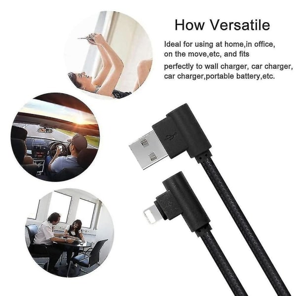 iPhone-ladekabel 90 graders hurtigopladning