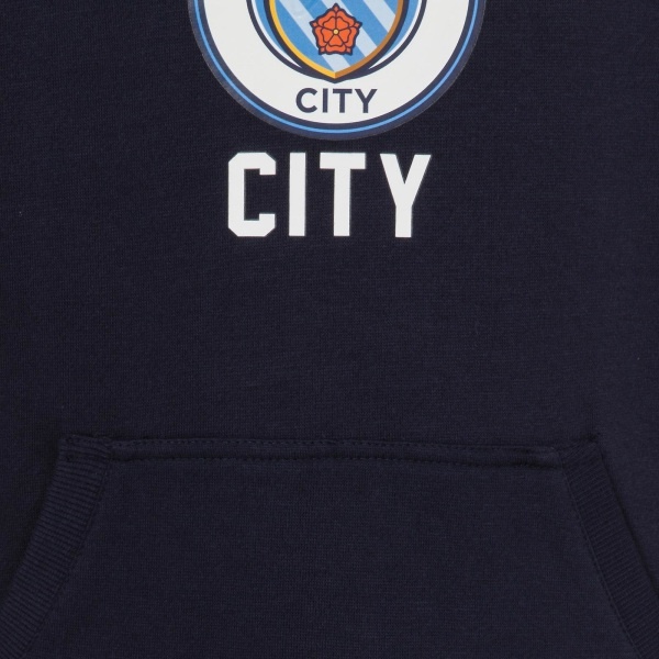 Manchester City Pojkar Hoodie Fleece Grafisk Barn OFFICIELL Fotbollspresent 130cm.pa