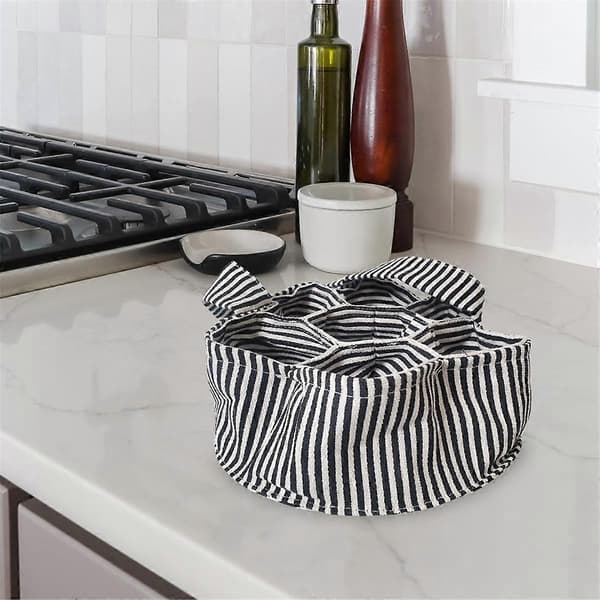 Mini Stoff Eggkurv for Innsamling av Egg - 1 STK Egginnsamlingskurv med 7 Lommer for Høns.pa