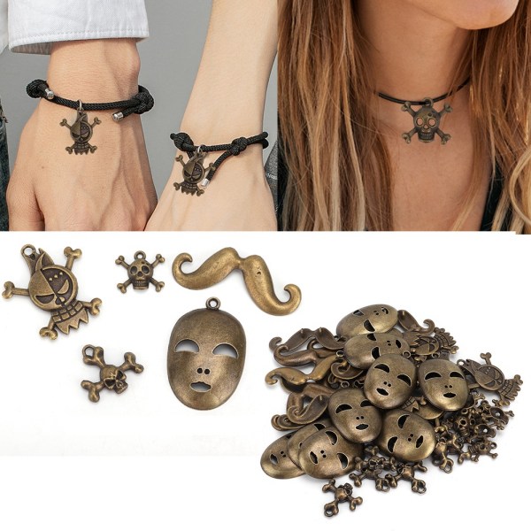 50 st vintage stil hänge armband halsband DIY smycken fynd Örhängen gör tillbehör