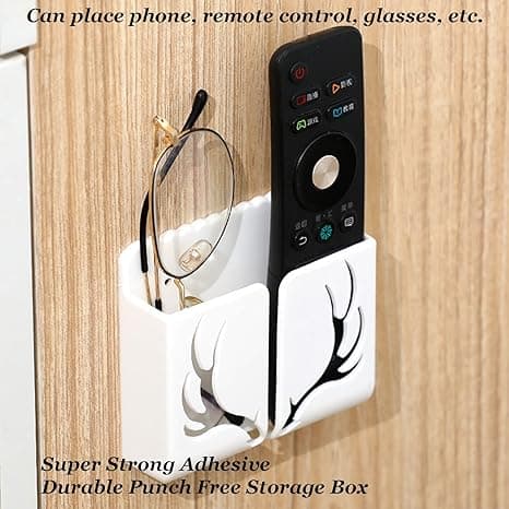5 Pack Wall Mounted Phone Holder Self Adhesive Remote Control Holder