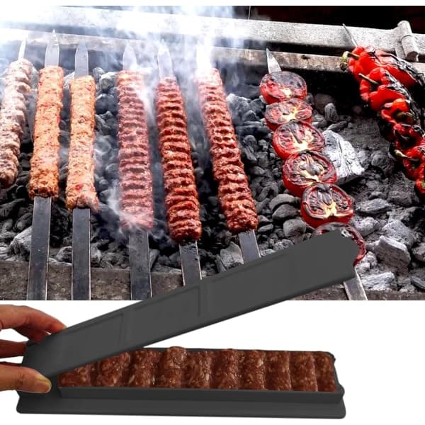 Kebabgrillspett, 28 cm lång pressform för Kabab Maker