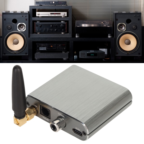 Bluetooth 5.2 lydmodtager koaksial optisk AUX lydadapter Tabsfri HiFi trådløs musikmodtager
