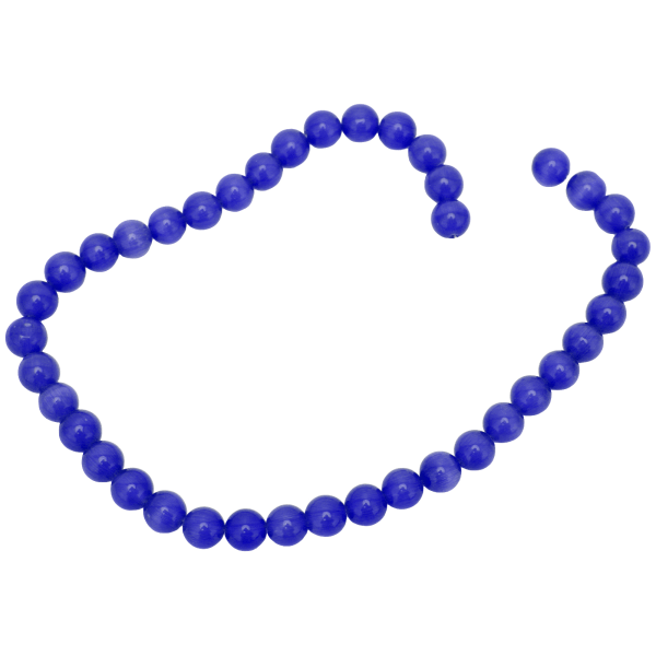0.39in Diameter runde perler Natursten DIY Armbånd Halskæde Smykkefremstillingstilbehør Mørkeblå