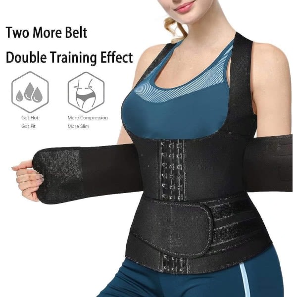 Neopren Bastu Sweat Waist Trainer Korsett Trimmer Väst för Medium