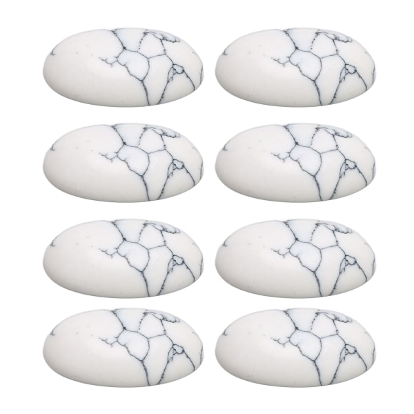20 STK Naturlig ovale flat rygg Edelsten Cabochons 18x13mm Hvit turkis Healing for smykker Craft Perle Making