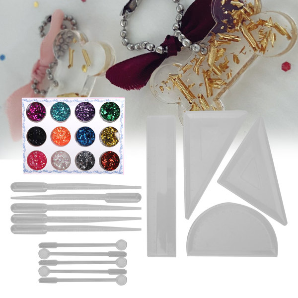 Gör-det-själv smycken Silikonform Form Hantverksmaterial Paket Dekoration Tillbehör Stil 18