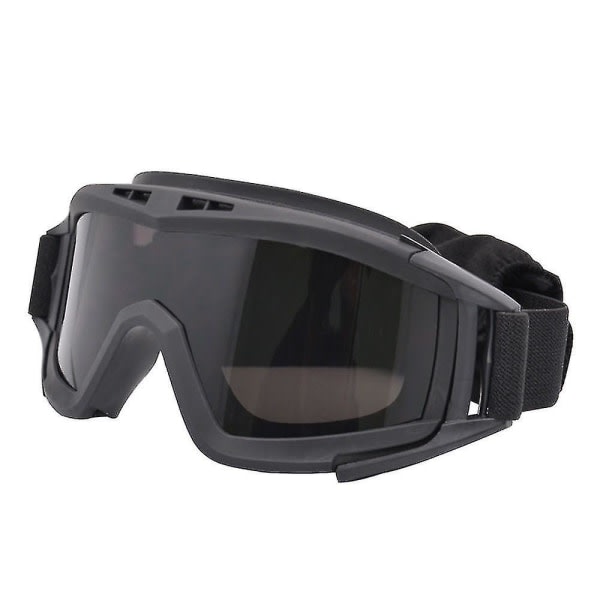 Militærsvarta Airsoft Tactical Goggles