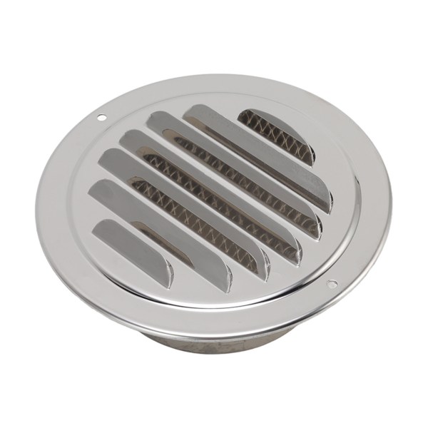 Luftventilationsdæksel 304 rustfrit stål rund udstødningskanal grillhætte til køkken og badeværelse 100 mm / 3,9 tommer