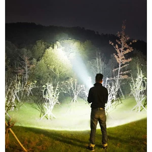 Super Bright LED Flashlight 5000 Lumen, USB Rechargeable Torch Light for Home, Hiking, Emergencies